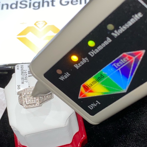 Exquisite Turkish made real diamond women engagement bridal ring set huge sale! - Picture 3 of 5